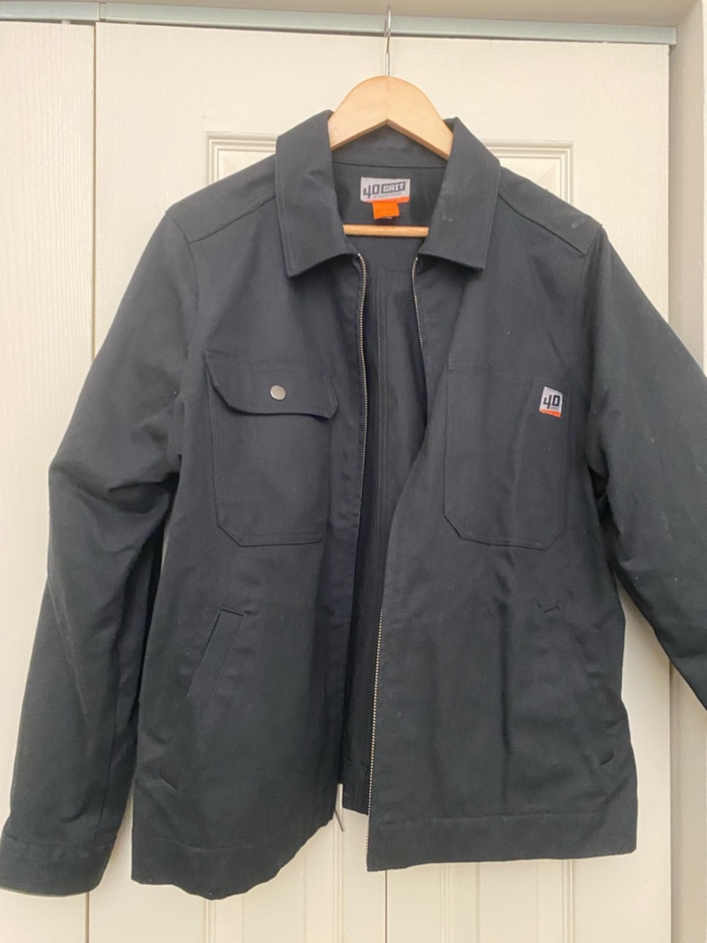 Duluth Trading Co Black Military Field Zip Jacket